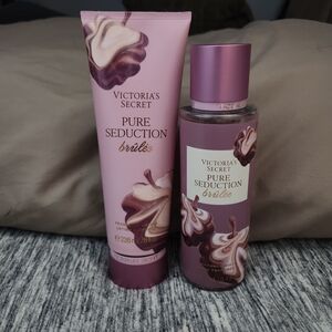 Victoria's Secret Pure Seduction Brûlée Body Wash Set - Pink and Purple